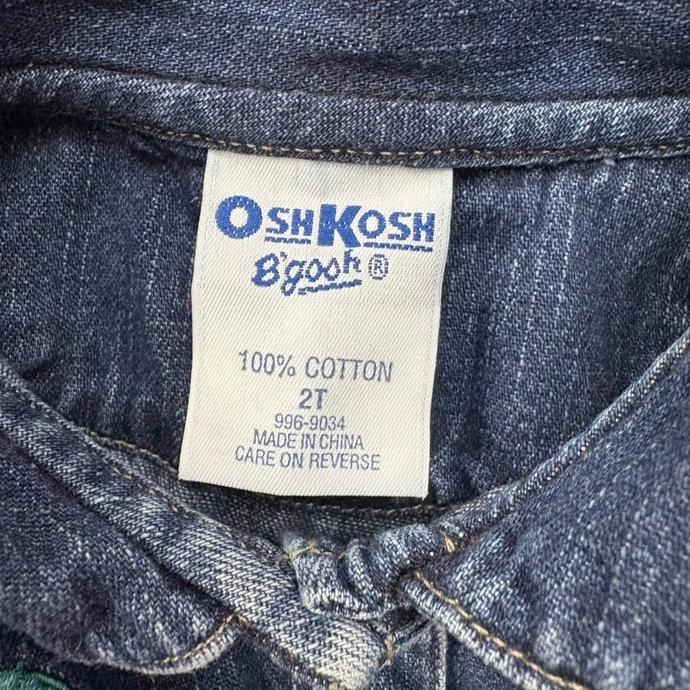 OshKosh B'gosh Blue Denim Dress with Colorful Embroidery